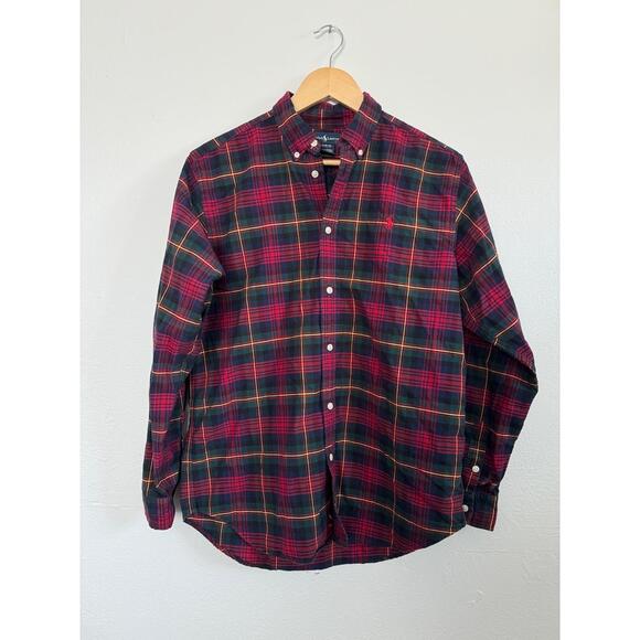 Polo Ralph Lauren Other - Ralph Lauren Youth XL Plaid Button Down Shirt Red Green Tartan Preppy Americana